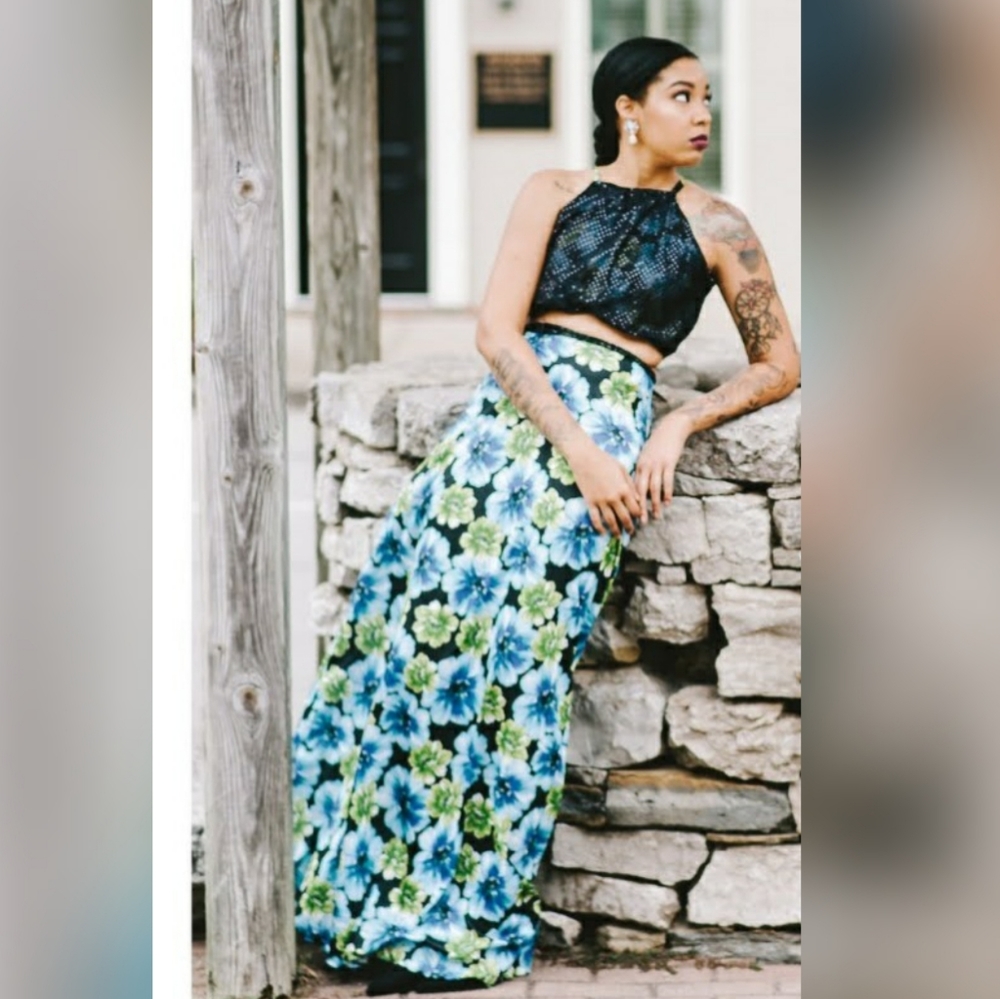 Floral sequin dress